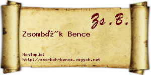 Zsombók Bence névjegykártya